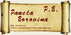 Pamela Borovina vizit kartica